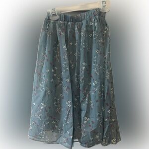 NWT Floral Blue Skirt